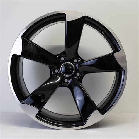 18” Audi Ttrs Rotor Style Alloy Wheels Black Machined Omi Wheels