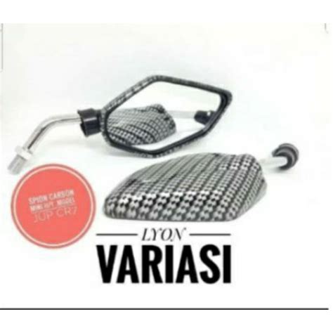 Spion Variasi Carbon Chrome Model Jupiter Z Mini Tangkai Pendek