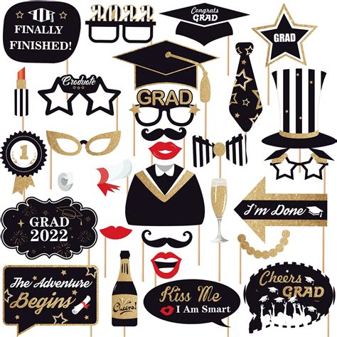 Buy Graduation Photo Booth Props Pack Of Photo Booth Props