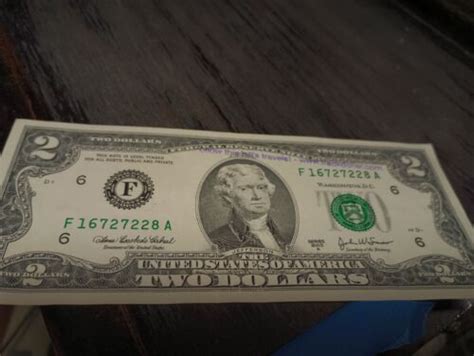 2003 2 Two Dollar Bill Rare Series F EBay