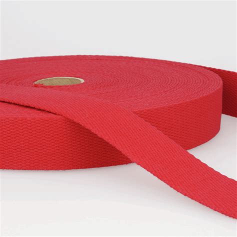 25mm Wide Red Webbing 1 Metre