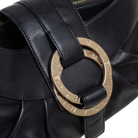 Bvlgari Black Leather Chandra Hobo At 1stdibs Bvlgari Chandra Bag