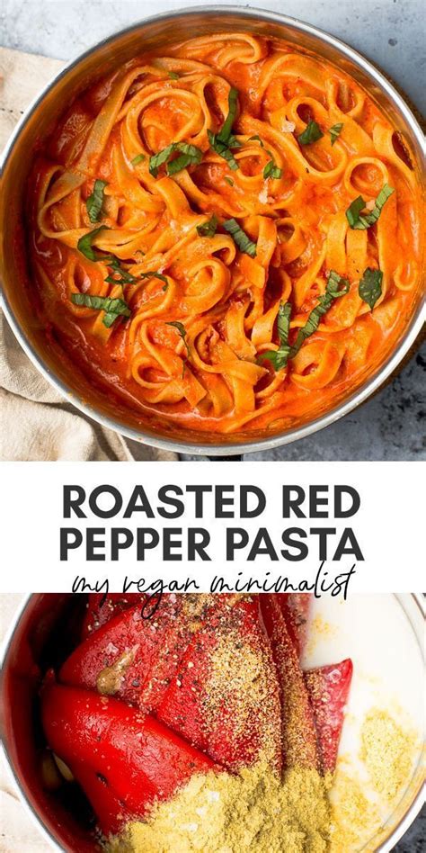 Vegan Roasted Red Pepper Pasta Artofit