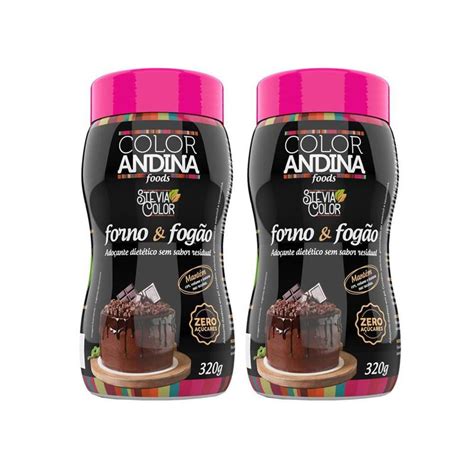 Color Andina Forno E Fogão - Adoçante Stévia Culinário Color Andina Forno E Fogão 320g - 2 potes ...