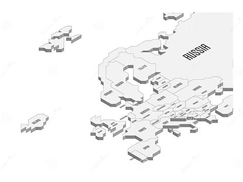 Mapa Político Isométrico De Europa Ilustración Del Vector Ilustración