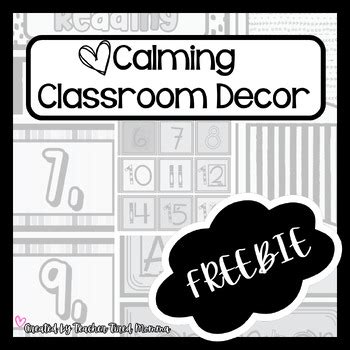 Calming Classroom Decor **FREEBIE** by Teacher Tired Momma | TPT