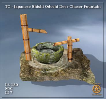 Second Life Marketplace - TC - Japanese Shishi Odoshi Deer Chaser Fountain