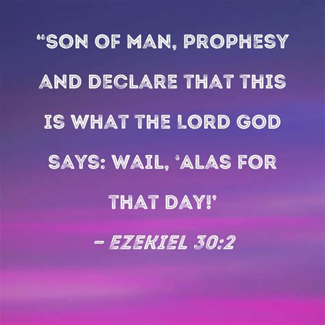 Ezekiel 30 2 Son Of Man Prophesy And Declare That This Is What The