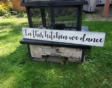 In This Kitchen We Dance Sign Kitchen Sign Horizontal Etsy