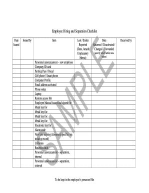 Fillable Online Cbp Personnel Issuance And Termination Checklist