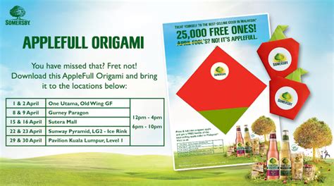 FREE Somersby Apple Cider Alcoholic Beverage, Origami Event & RM5 Discount Vouchers Until 30 ...