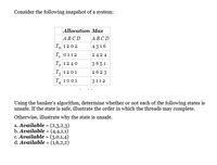 Answered Consider The Following Snapshot Of A System Allocation Max