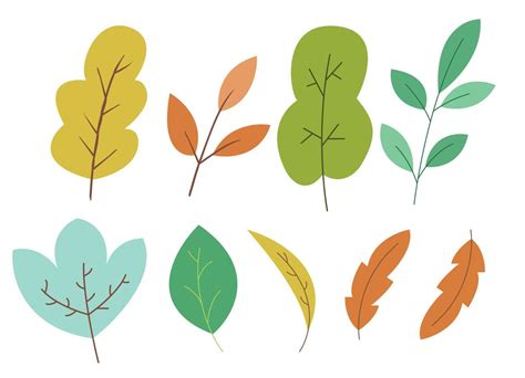 Leaves Flat illustration nature outdoor simple style 11843850 Vector ...