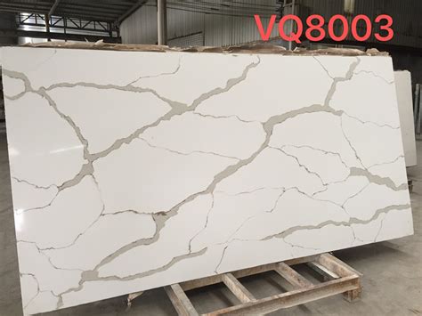 Calacatta Gold Quartz Big Slab Vq8003 Artificial Quartz Stone Slabs