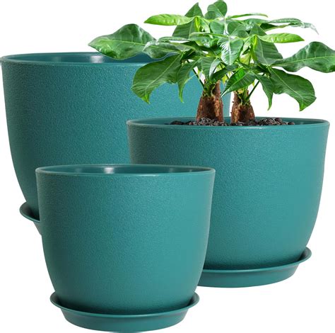 Ducino 2 Pack 12 Inch Plant Pots Modern Decorative Flower