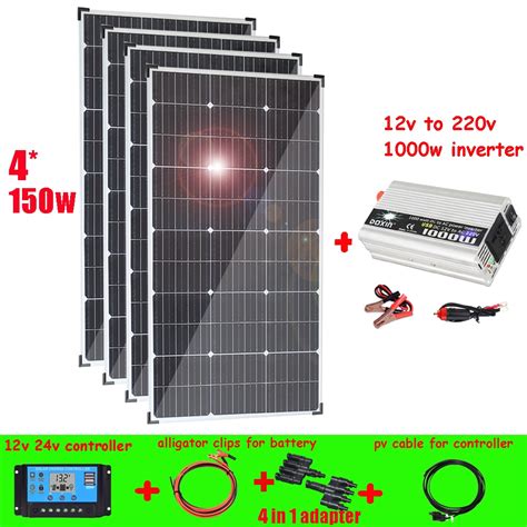 W W W W Solar Panel Kit Complete With Aluminum Frame V