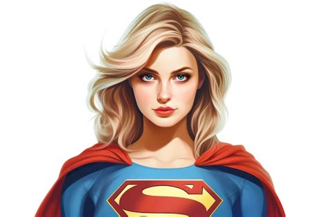 Premium Photo | Supergirl icon on white background ar 32 v 52 Job ID ...