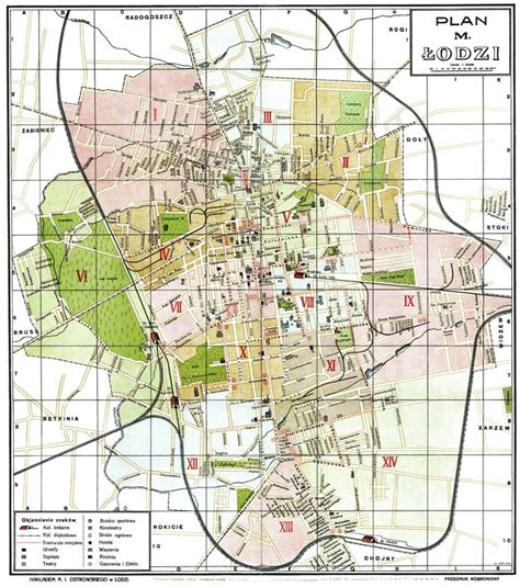 Lodz Map Map Of Lodz Old Lodz Map Retro Lodz Map Vintage Map Of