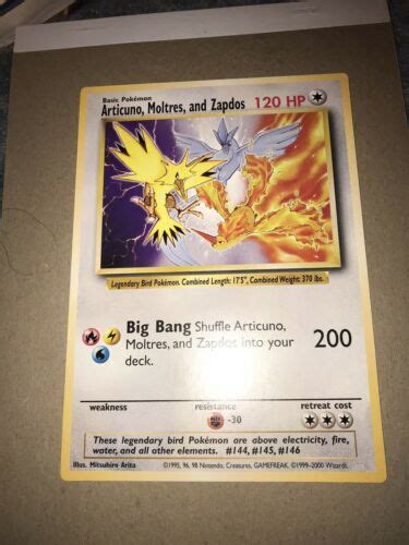 Articuno Moltres And Zapdos Pokemon Tcg Jumbo Card Legendary Birds