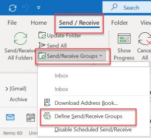 Outlook Send Receive Settings Detailed Guide