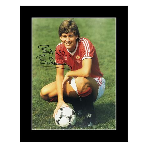 Signed Bryan Robson Photo Display 12x10 Manchester United Icon