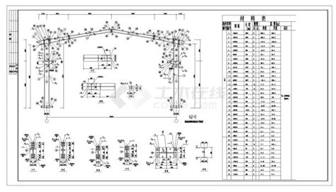 54x18m钢结构15吨吊车厂房cad结施方案设计图钢框架结构土木在线