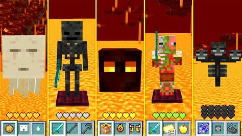 Minecraft HOW To Play NETHER MONSTER GHAST SKELETON WITHER ZOMBIE