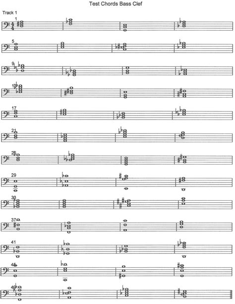 Bass Clef Chords Test | Theory of Music