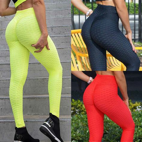 Damen Anti Cellulite Yogahose Push Up Tik Tok Leggings Kompression