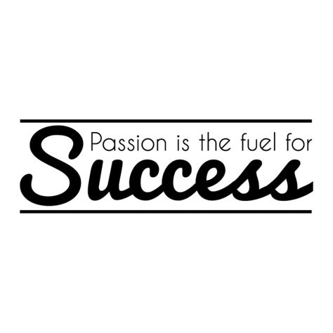 Passion Success Inspirational Quote Wall Sticker