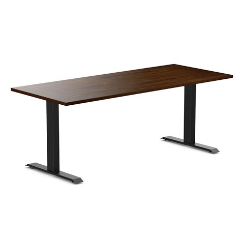 Desky Zero Rubberwood Office Desk - Dark Walnut / 60 X 30 Inches / Gray ...