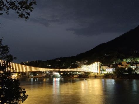 Ram Jhula Rishikesh Night View Stock Photo - Download Image Now - Aquatic Sport, Architecture ...