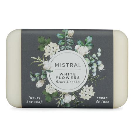 White Flowers Classic Bar Soap Mistralsoap