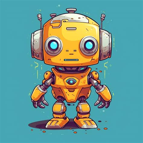 Premium AI Image | Cute robot dog illustration