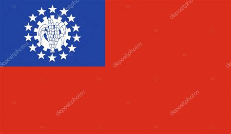 Myanmar (Burma) Flag Stock Vector Image by ©megastocker #1378065