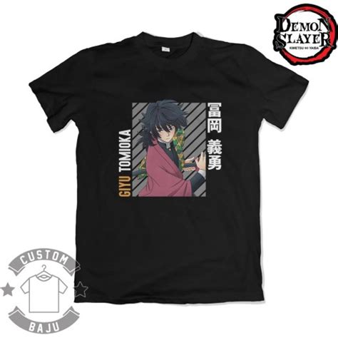 Jual Kaos Giyu Tomioka Hashira Anime Demon Slayer Kimetsu No Yaiba