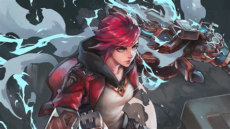 Vi Arcane Lol Art K H Wallpaper Pc Desktop