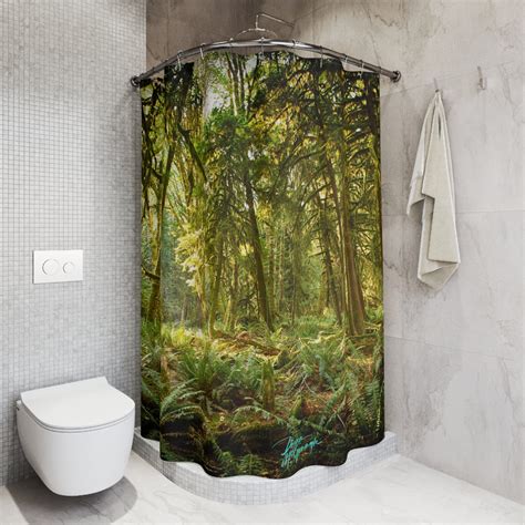 Nature Photo Shower Curtain Rain Forest, Fine Art Bathroom Decor ...
