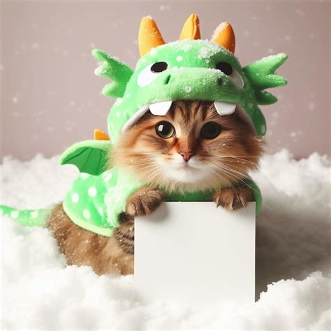 Premium AI Image | Cat in dragon costume