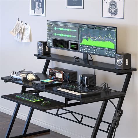 Buy Armocity 47 Music Studio Desk With Power Outlet Studio Desk For