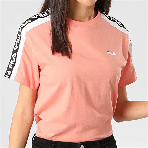 Fila Tee Shirt Femme A Bandes Tandy Rose