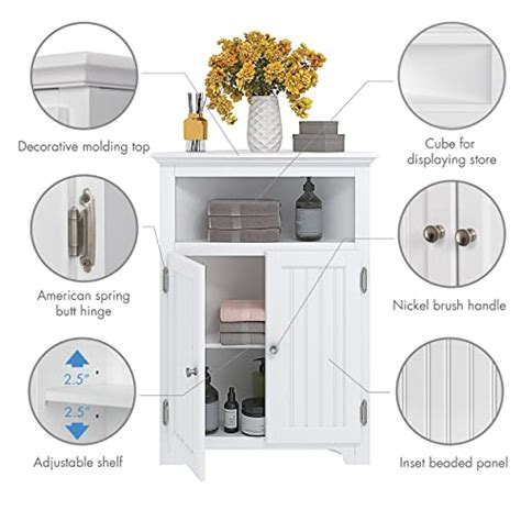 UTEX Bathroom Corner Storage Cabinet Small Floor Corner Cabinet With