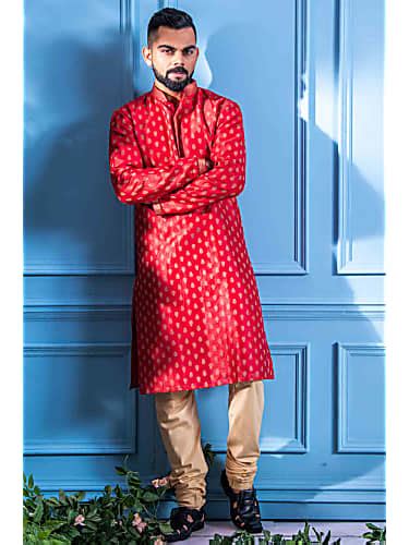 Virat Kohli Red Kurta look Make Milni An Uber Stylish Affair! style ...