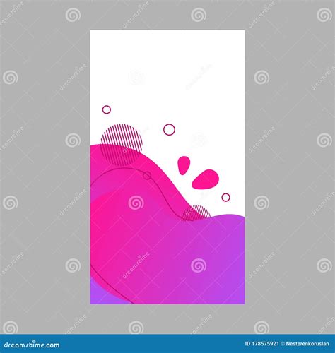 Pink Neon Dynamic Abstract Fluid Social Media Background Stock Vector