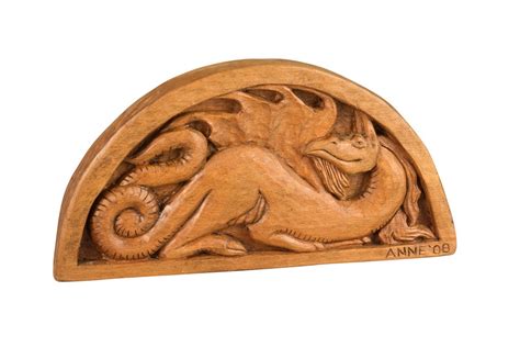 Celtic Dragon Wood Carving Handmade Woodcarving 114 X 55 - Etsy