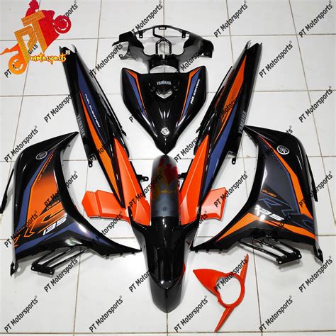 Yamaha Lc 135 Cover Set Black Orange Exciter Rc Orange 2019 V2 V3 V4 V5