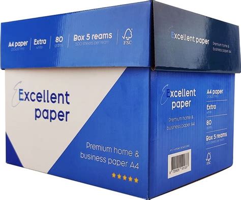 Excellent A4 Printpapier 1 Doos 5 Pakken Van 500 Vellen Bol