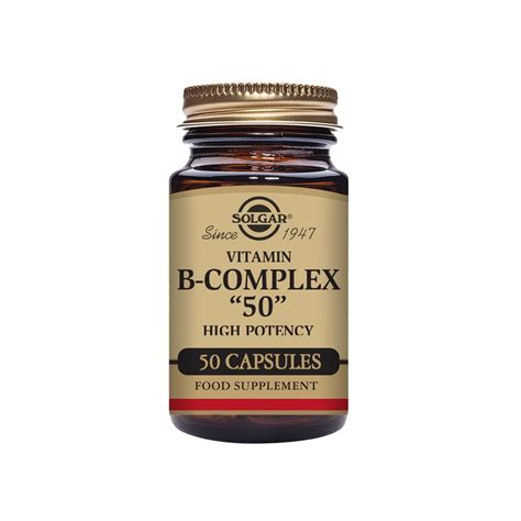 Solgar B Complex 50 High Potency 50 Veg Capsules Mellericks