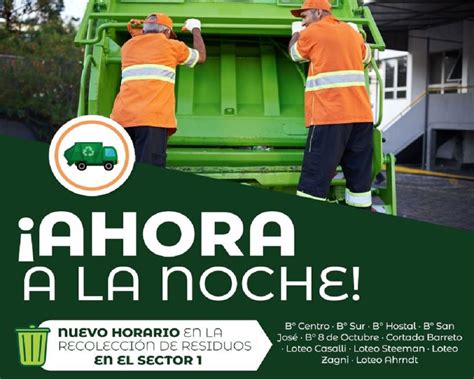 Nuevo Horario En La Recolección De Residuos Secos Del Sector 2 Norte