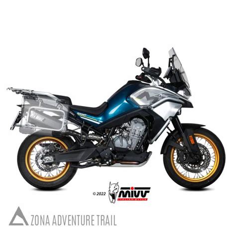 Escape MIVV Speed Edge Inox Nero CFMoto MT800 Zonaadventuretrail